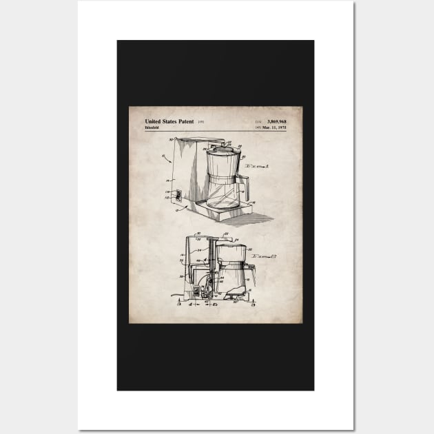 Coffee Maker Patent - Coffee Lover Kitchen Cafe Decor Art - Antique Wall Art by patentpress